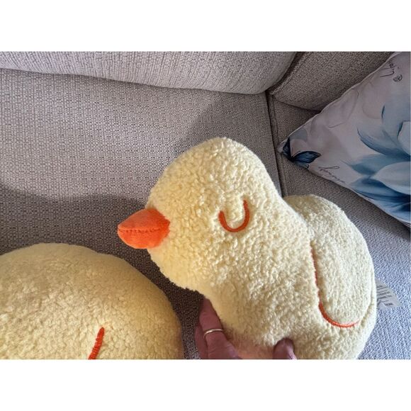 Target Room Essentials Yellow Easter Chick Pillows Set of 2 NWT - Picture 5 of 8